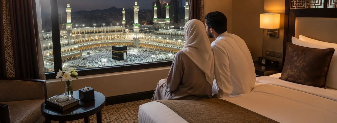 Vue Kaaba — chambre & terrasse